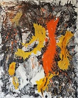 Makes No Sense 6 orange-and-yellow-acrylic-abstract-painting-by-ezeeart