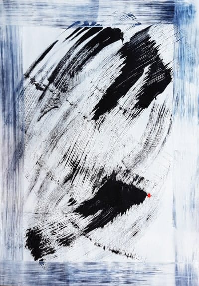 Black-and-white-abstract-acrylic-painting-by-ezeeart